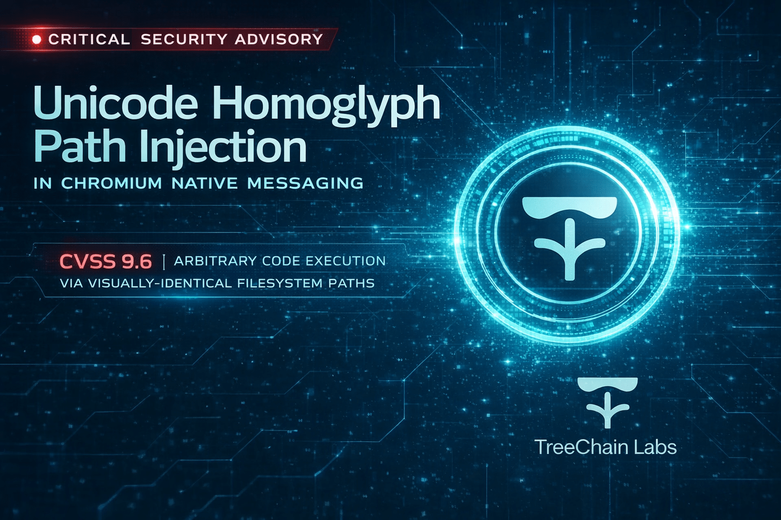 Unicode Homoglyph Path Injection in Chromium Native Messaging